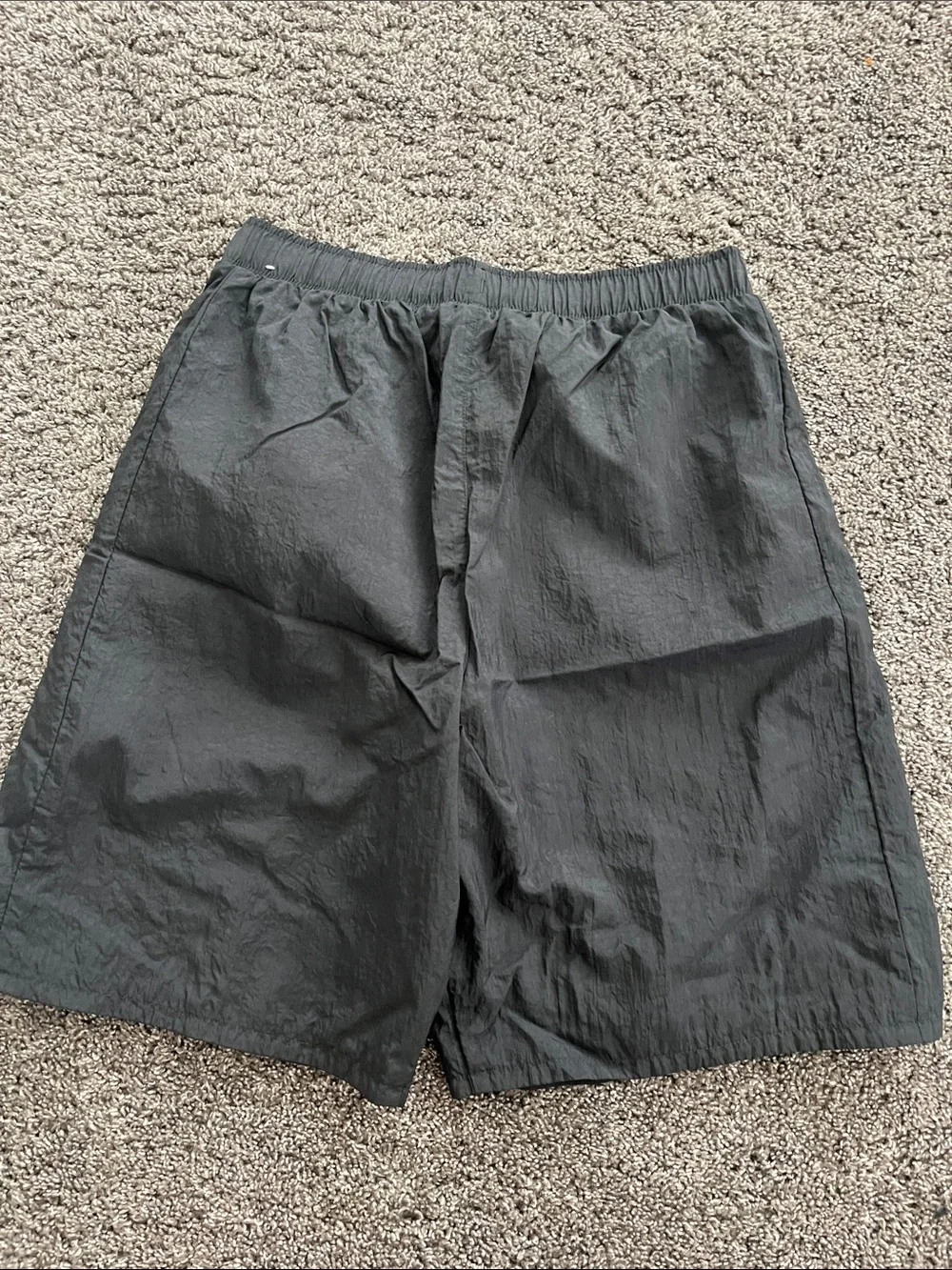 Nike Boys Black Athletic Woven Shorts with White Swoosh Logo